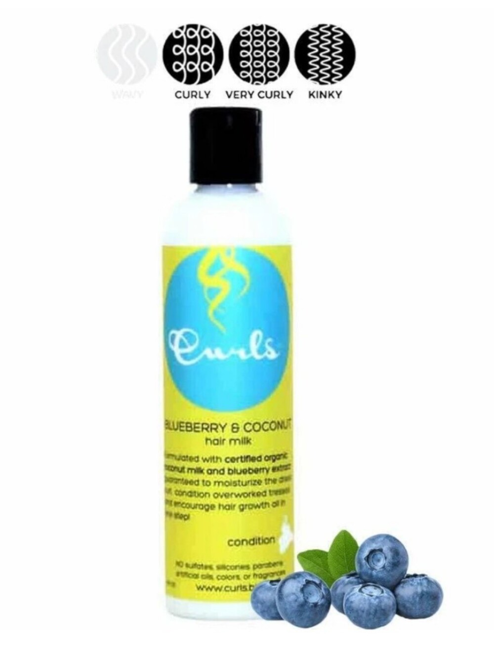 Curls Blueberry Bliss Hair Milk Conditioner NWT